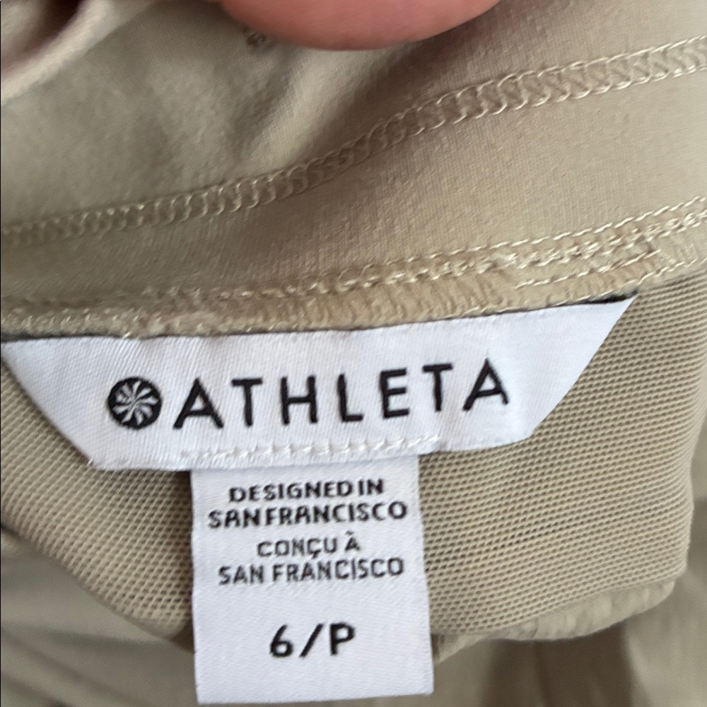 Athleta Trekkie North Jogger Pants Womens 6P Tan Khaki Hiking Athleisure Active - Picture 12 of 14